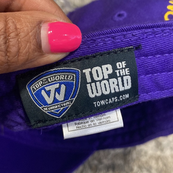 LSU, Louisiana State University, purple, gold adjustable cap - Picture 6 of 7